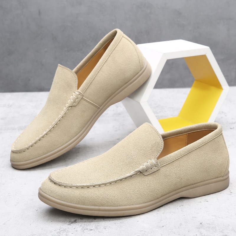 Men Shoes Essentials - Mocassini da Uomo Traspiranti Effetto Scamosciato,