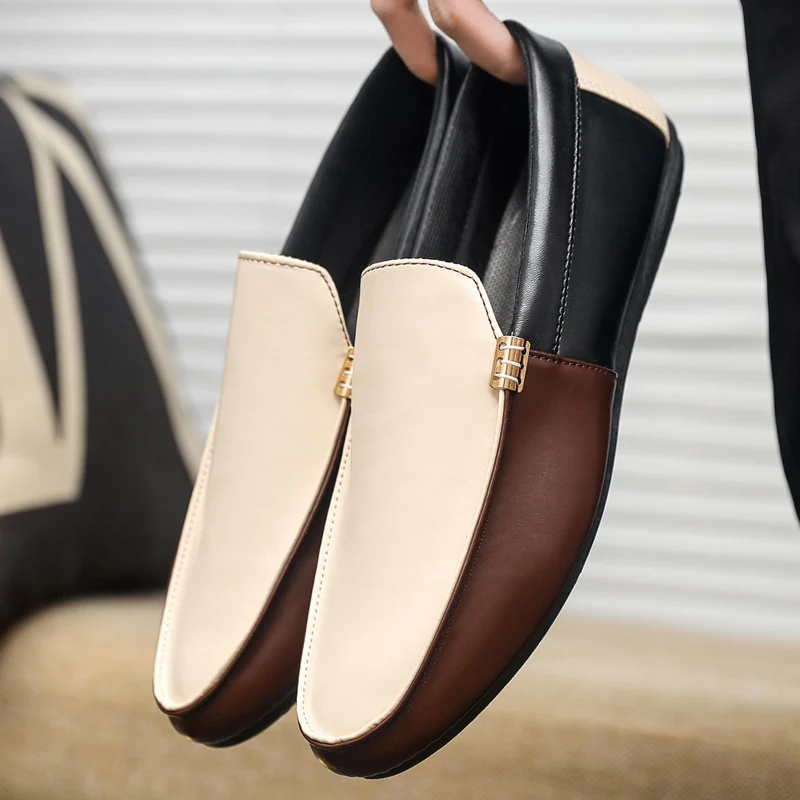 Men'S Shoes Temu - Mocassini in pelle alla moda per