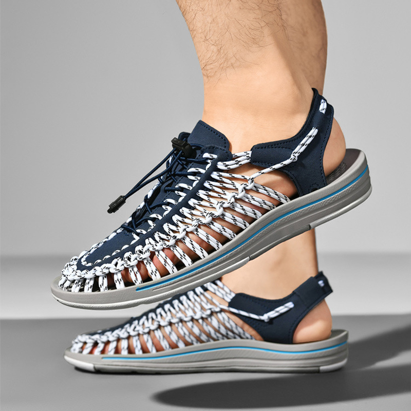 Men Shoes Essentials - Sandali Intrecciati da Uomo, Scarpe Estive