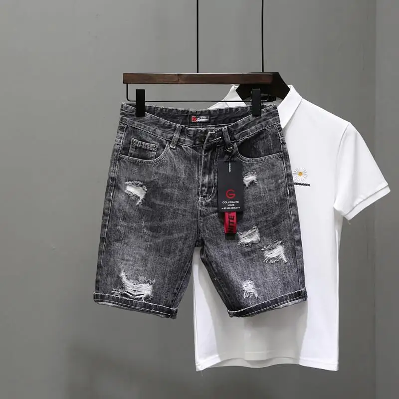 Men'S Shoes For Jeans - Pantaloni Jeans corti da uomo nero