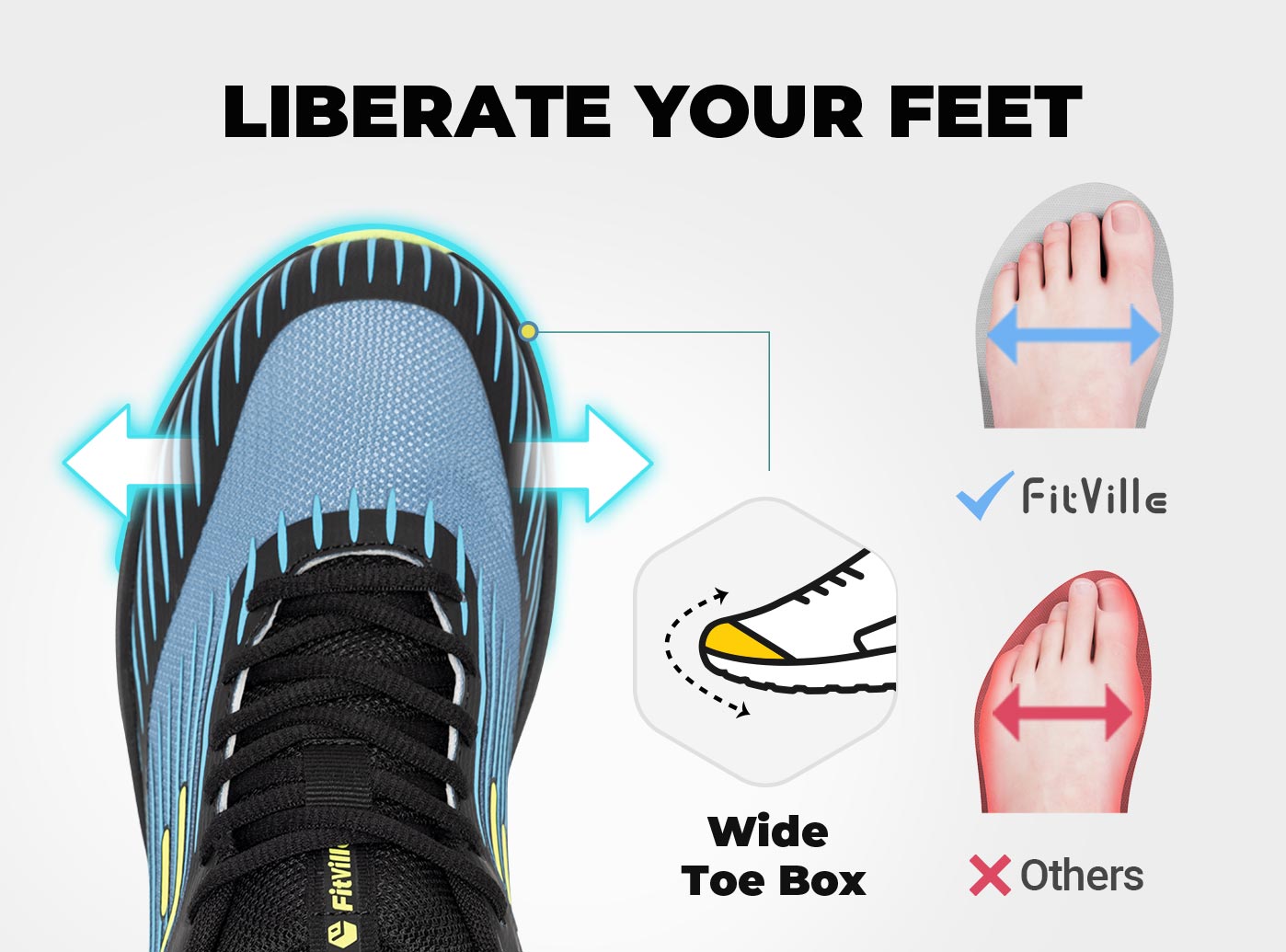 FitVille Scarpe da trail runni - Men'S Shoes For Wide Feet recensione e prezzo